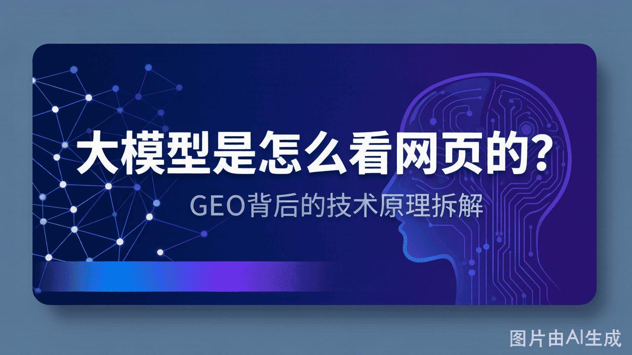 大模型是怎么看网页的?GEO背后的技术原理拆解