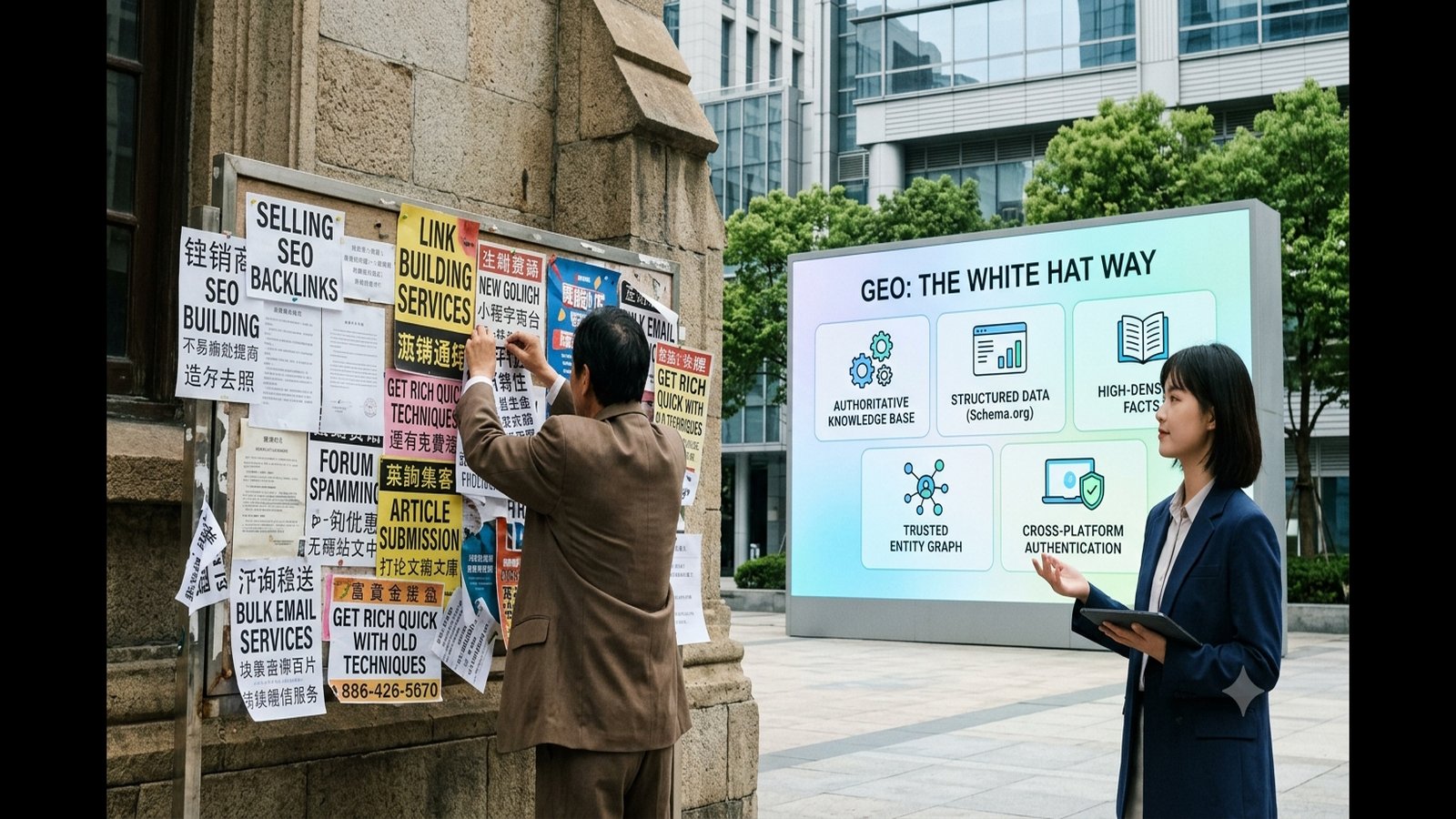 揭秘市面上的伪 GEO 优化：别用“旧瓶装新酒”的垃圾信息，去投喂精明的 AI配图